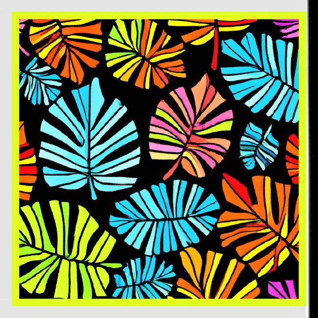 Vibrant Foliage Radiance Neon Elegance
