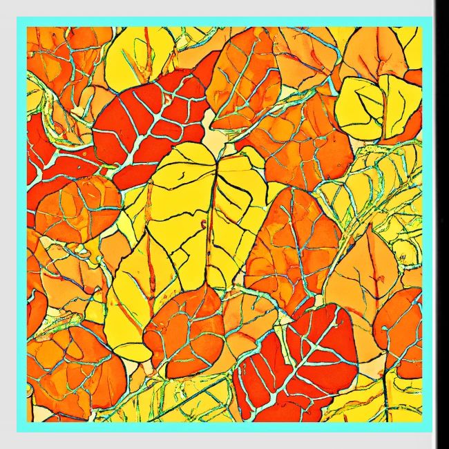 Neon Foliage Burst Vibrant Design