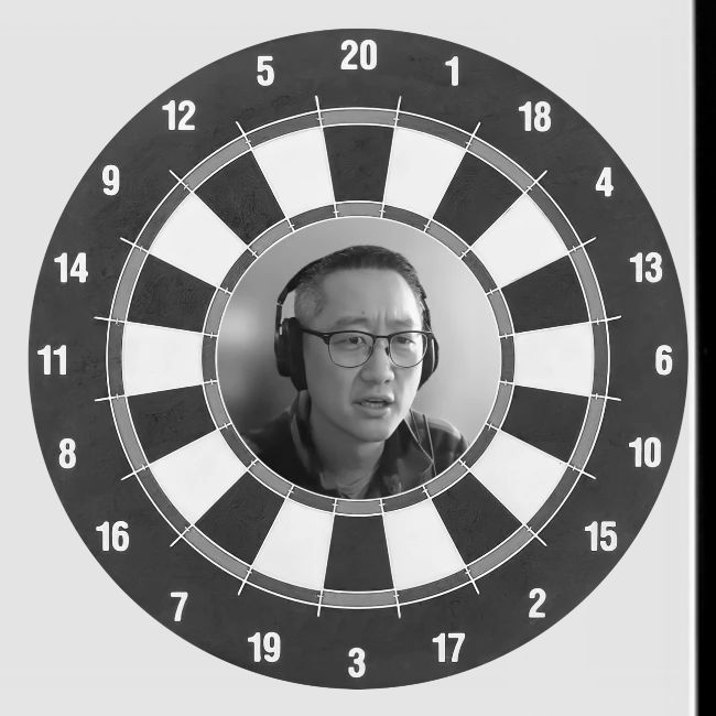 Producer Jay on a Dartboard