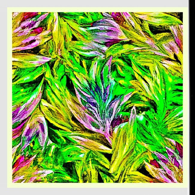 Vibrant Plant Strokes Design