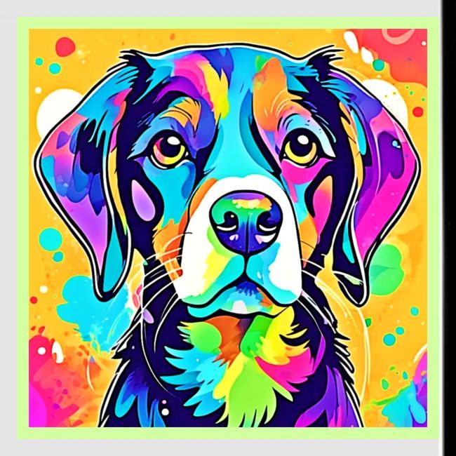 Rainbow Dog Portrait Design