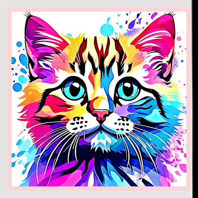 Vivid Kitty Vibes Design