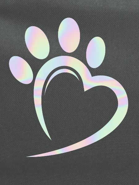 Pastel Cat Paw Heart