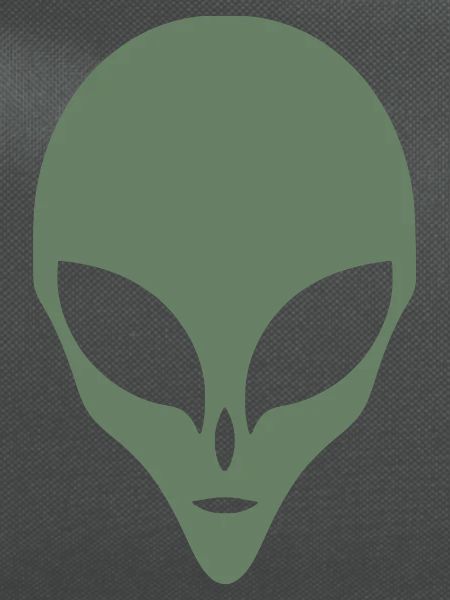 Alien Silhouette Head Face