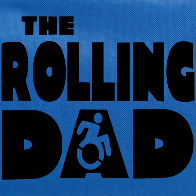 Rolling dad in a wheelchair
