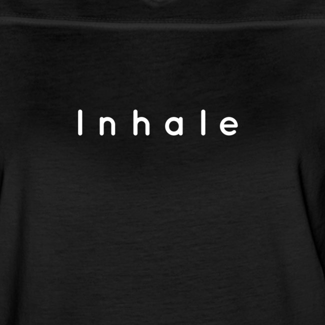 Inhale with white print