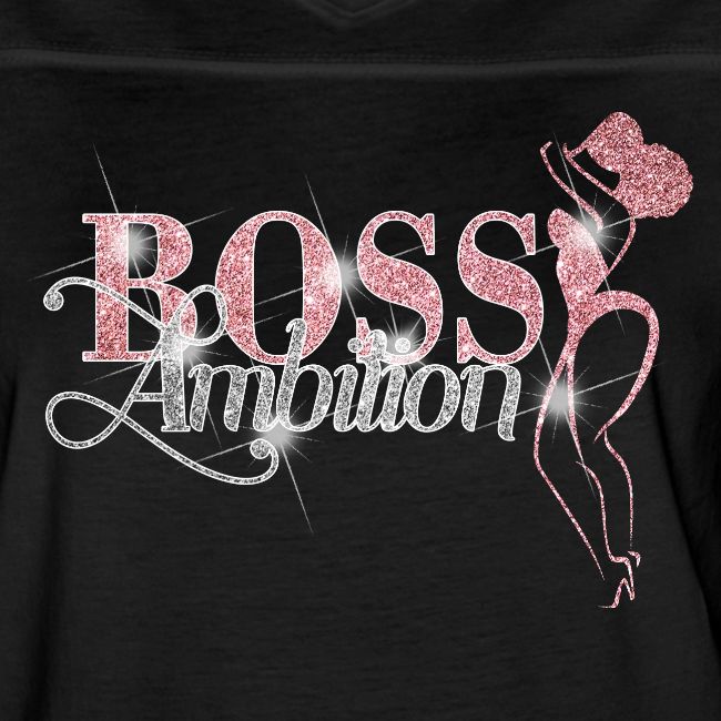 Women Boss Ambition Tshirt Glitter