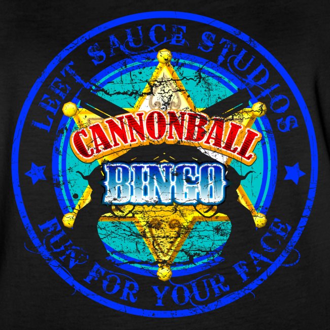 Vintage Cannonball Bingo Badge Blue