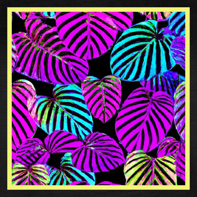 NeonLeaf Harmony Vibrant Pattern