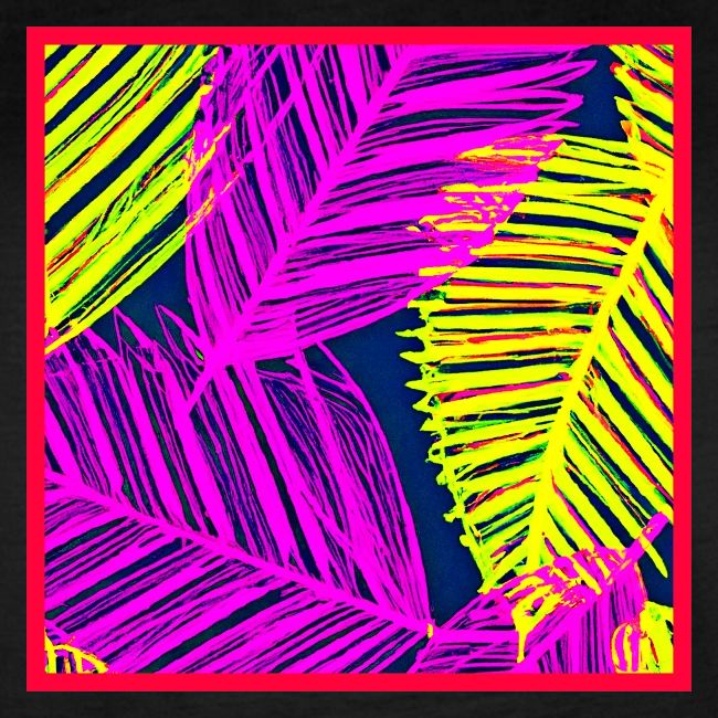 Neon Leaf Delight Chromatic Art
