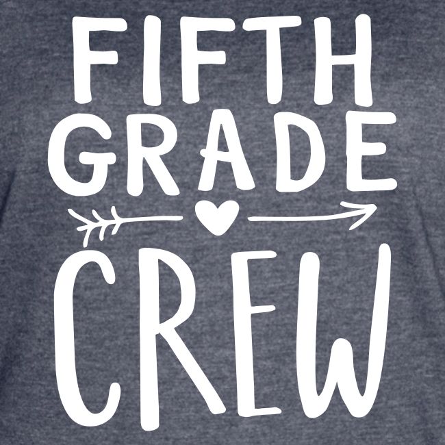 Fifth Grade Crew Heart Teacher T-Shirts