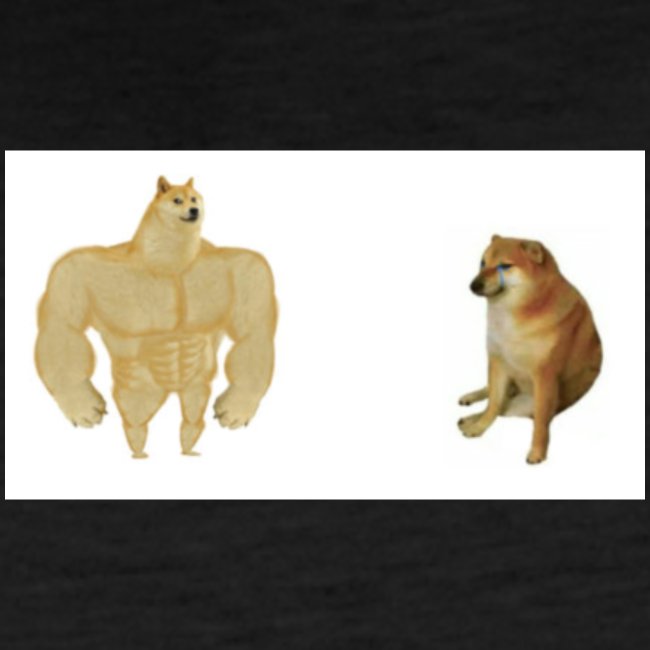 buff doge vs. crying cheems meme