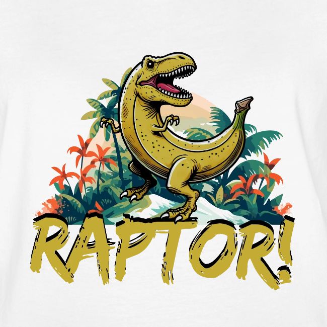 Funny Banana Raptor T-Rex Design