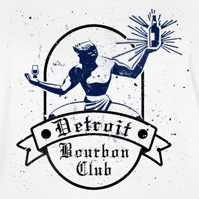 Distressed Blue Detroit Bourbon Club Logo