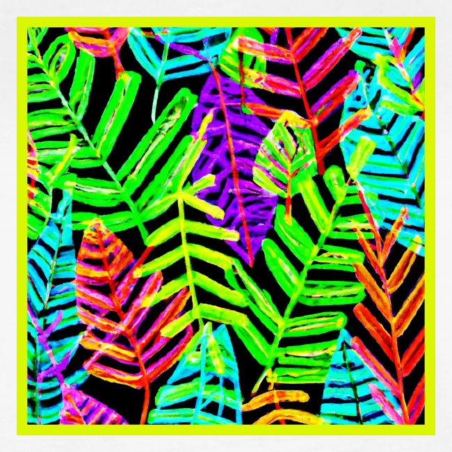 Glowing Leaf Pattern Design