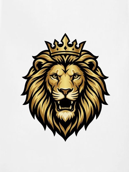 Gold Crowned Lion Emblem