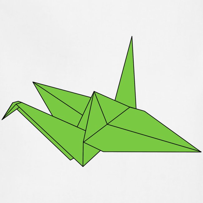 Origami Paper Crane Design - Green