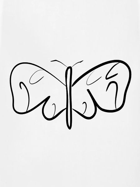 black and white butterfly
