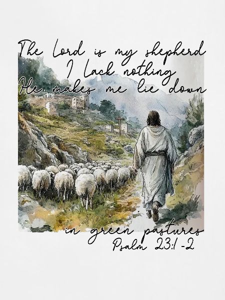 Psalm 23 Shepherd Illustration