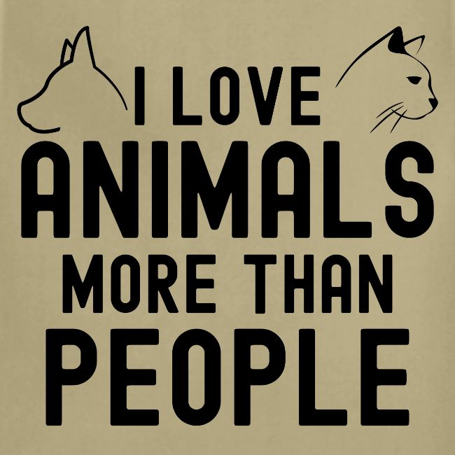 I Love Animals More Than People - Dog & Cat Heads