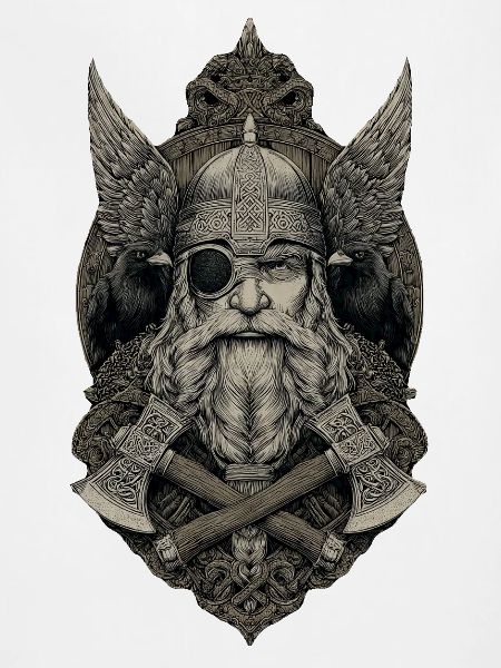 Viking Warlord with Ravens