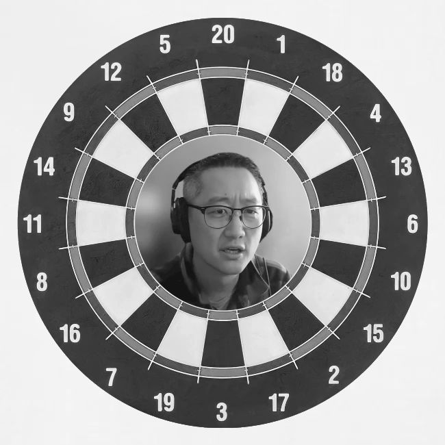 Producer Jay on a Dartboard