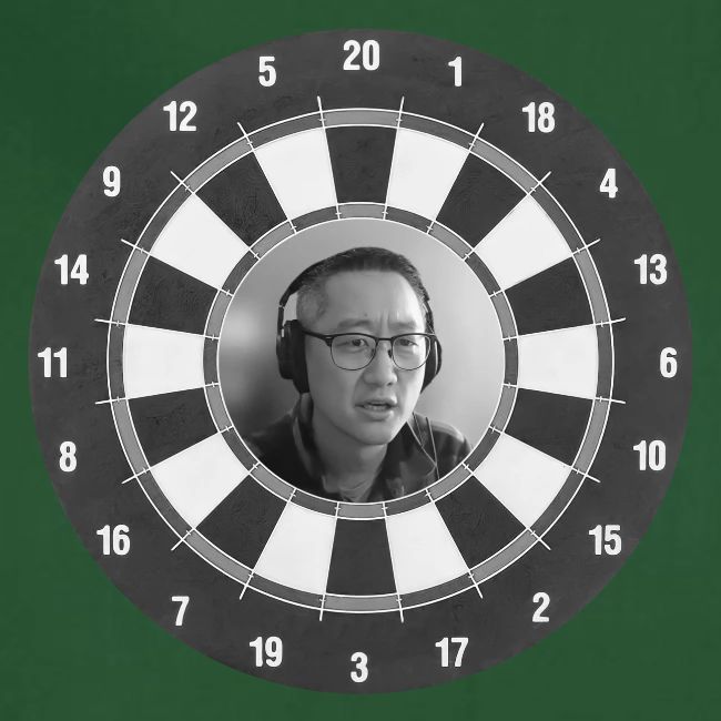 Producer Jay on a Dartboard