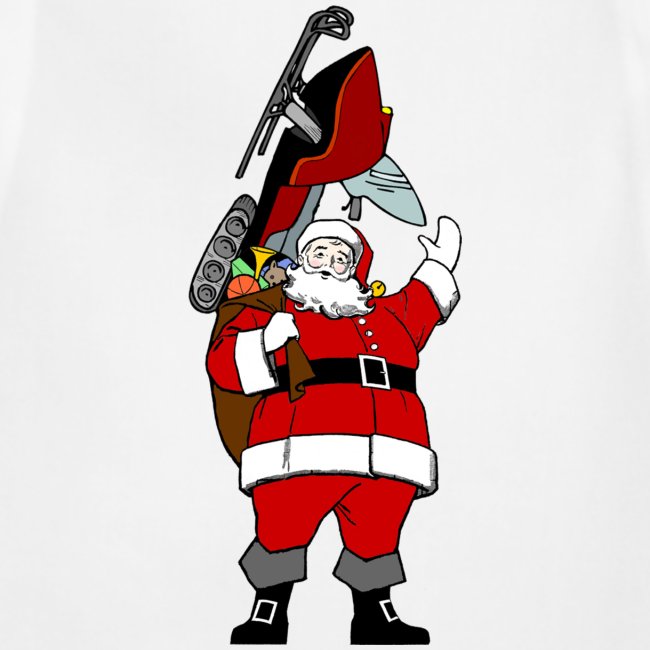 Snowmobile Present Santa