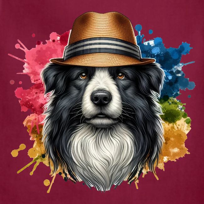 Border Collie Splash Art