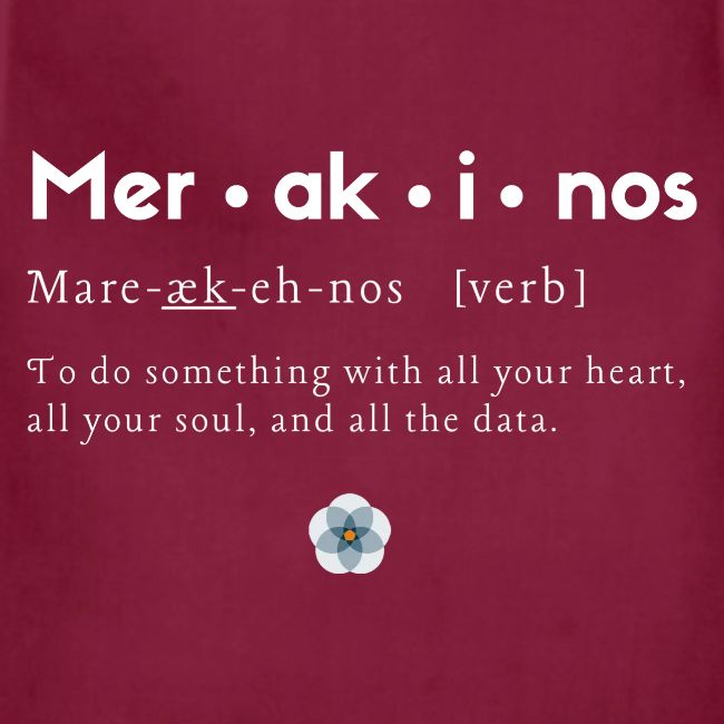 Merakinos definition with logo dark
