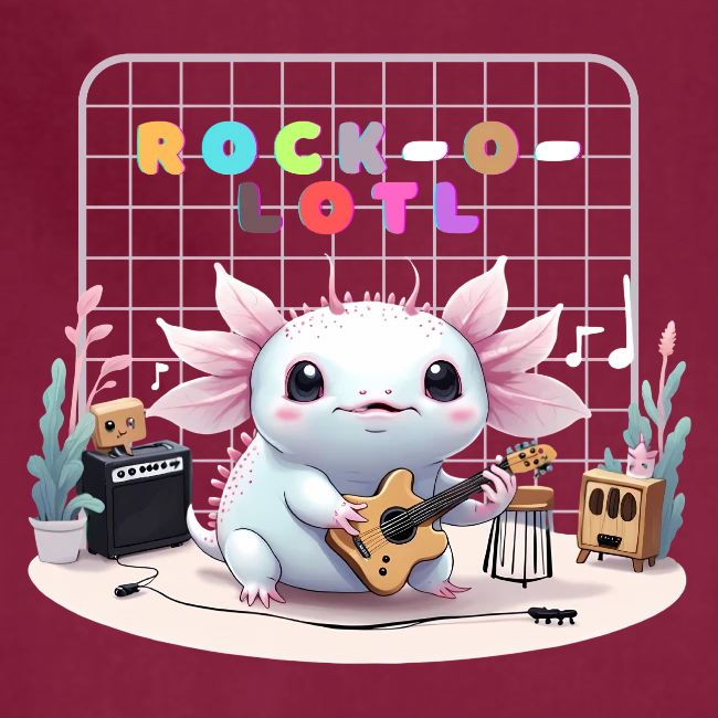 Cute Axolotl Musician: Musical Amphibian Creature