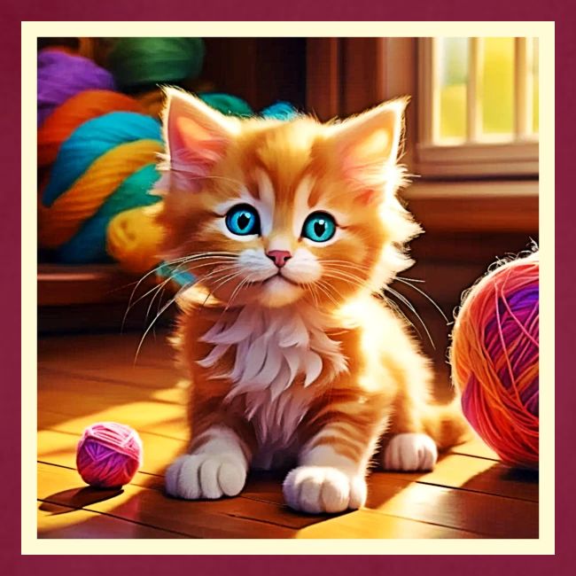 Cute Orange Kitten Art