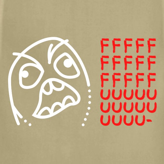 RageGuy FFFFF UUUUU meme (White & Red on Black)