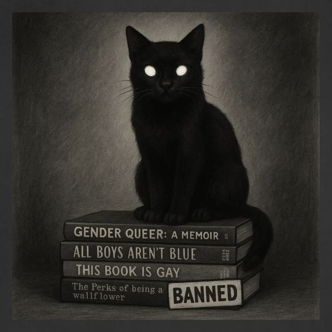 Cat on Banned Books