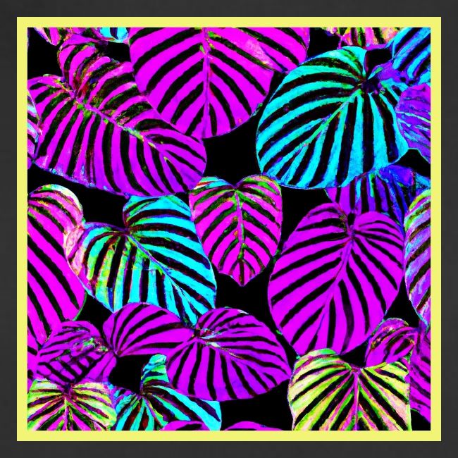 NeonLeaf Harmony Vibrant Pattern