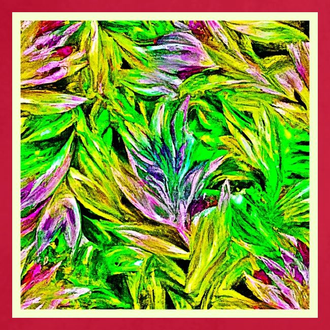 Vibrant Plant Strokes Design