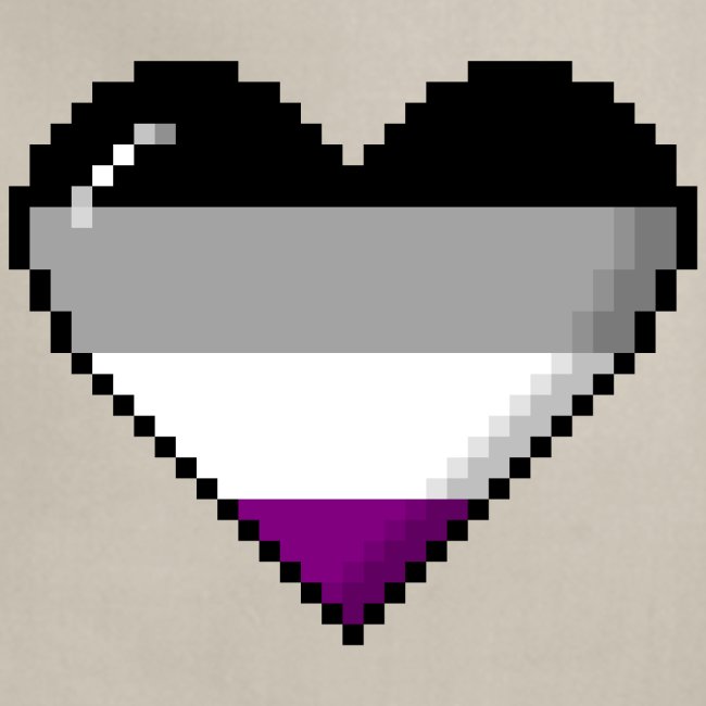 Asexual Pride 8Bit Pixel Heart