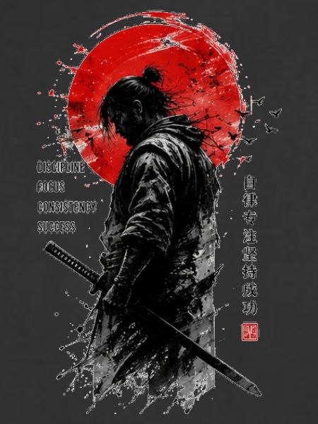 Samurai Shadow under Red Sun