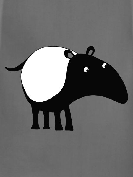 black and white tapir
