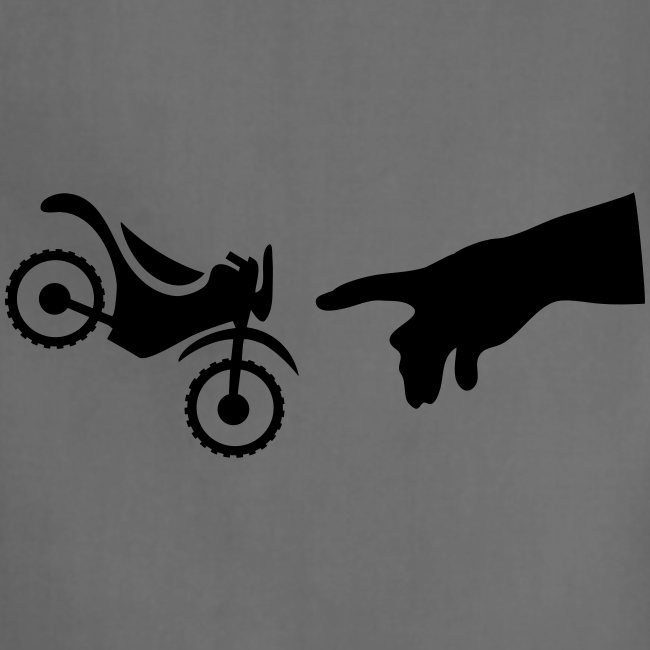The hand of god brakes a motorcycle as an allegory