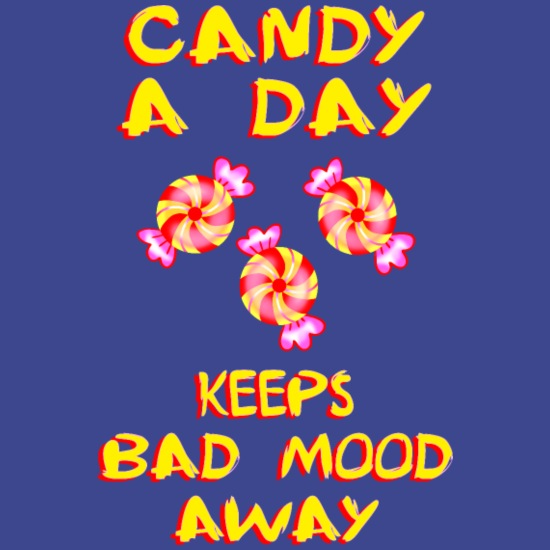 Candy a day keeps bad mood away. Funny rhyme quote' Apron | Spreadshirt