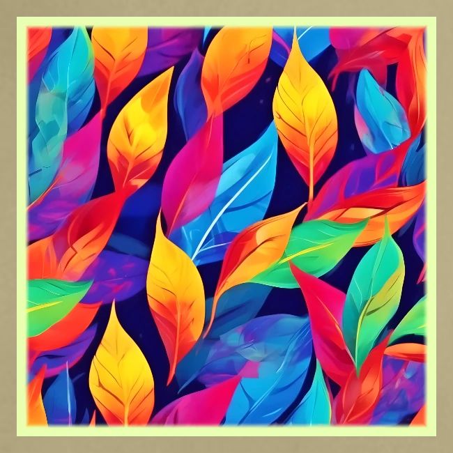 Vibrant Autumn Leaves Abstract Art