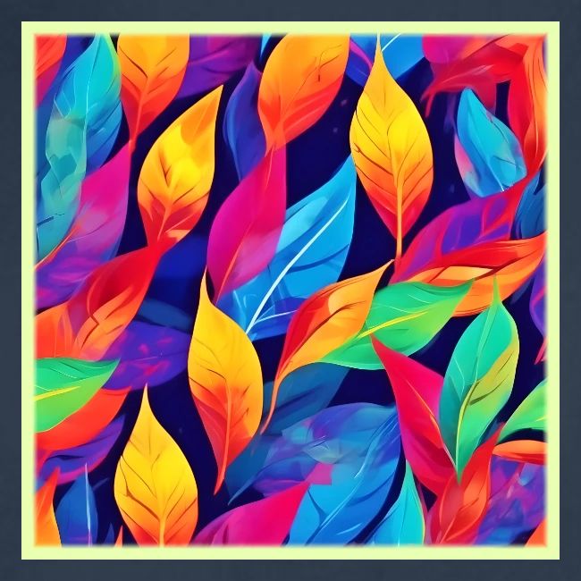 Vibrant Autumn Leaves Abstract Art