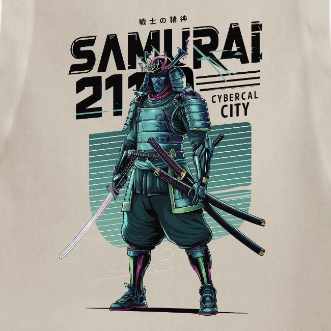 Cyber Samurai 2110: Glowing Katana Warrior