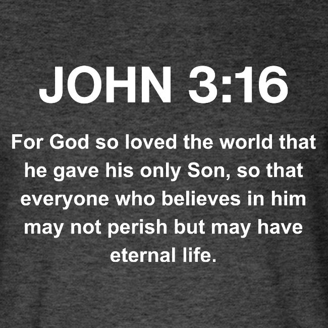 John 3:16 Christian Apparel – White