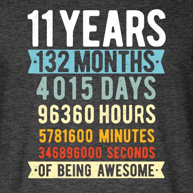 11th Birthday 11 Years Old Vintage