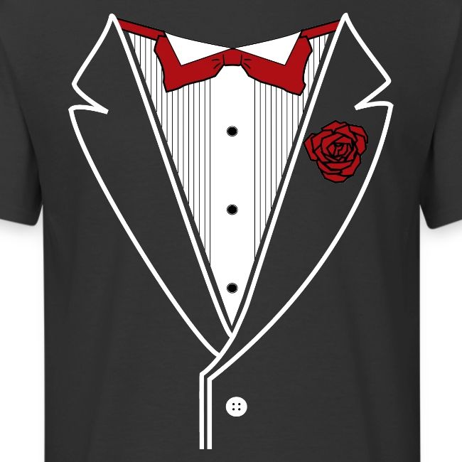 Tuxedo Shirt with Red bowtie