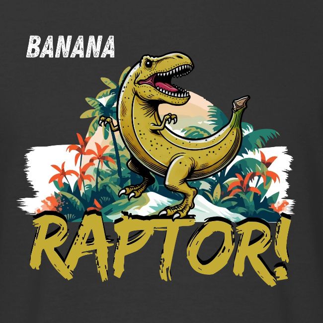 Funny Banana Raptor T-Rex Design