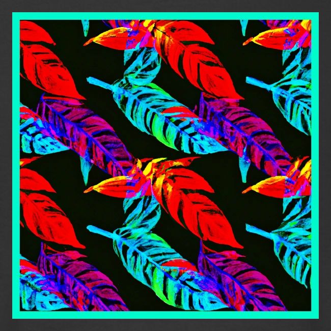 Neon Luminous Foliage Elegance