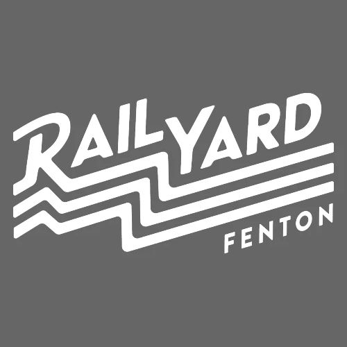 White Railyard Logo - Men's 50/50 T-Shirt